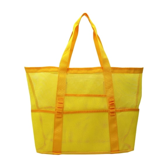 Large Capacity Mesh Beach Bag with Handles, Breathable Toy and Toiletry Storage Bag, Multi-Pocket Pool and Swim Gear Organizer, Essential Summer Practical Gift