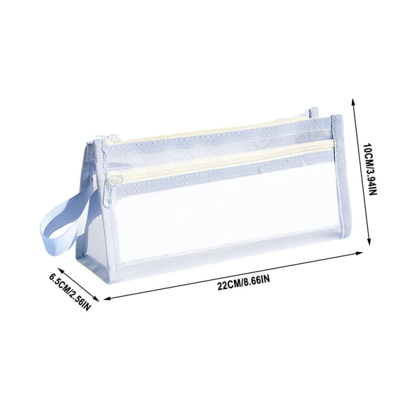 Large Capacity Mesh Pencil Case for Campus Season, Transparent Youngster Stationery Bag with Easy Visibility, Durable and Stylish Organizer for Pens, Pencils, and Classroom Essentials