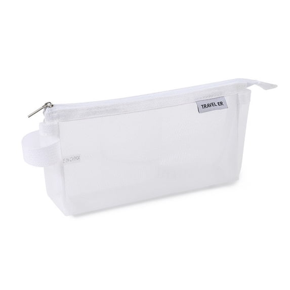 Large-Capacity Mesh Pencil Case in Various Colors - Portable for Exams & Storage