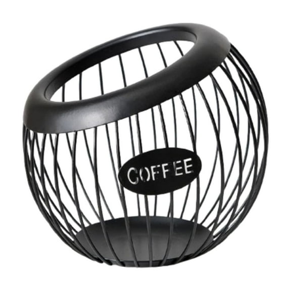 Large Capacity Metal Coffee Pod Holder & Organizer | Countertop Coffee Station Storage Basket | Versatile Capsule Organizer for K-Cups, Tea Bags & Small Items