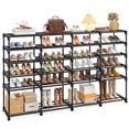 thumbnail image 1 of Storvive Large Capacity Metal Shoe Rack, 4 Rows 6 Tier and 4 Rows 9 Tier Boots Storage Rack, 1 of 7