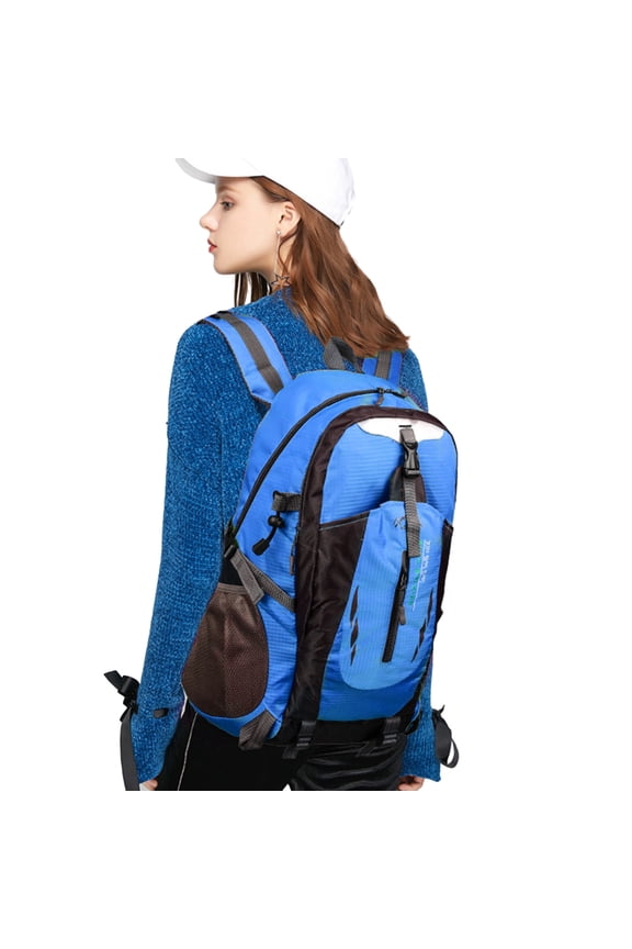 Large Capacity Mountaineering Backpack Nylon Travel Daypack Suitable for Cycling Hiking and Camping Adventures