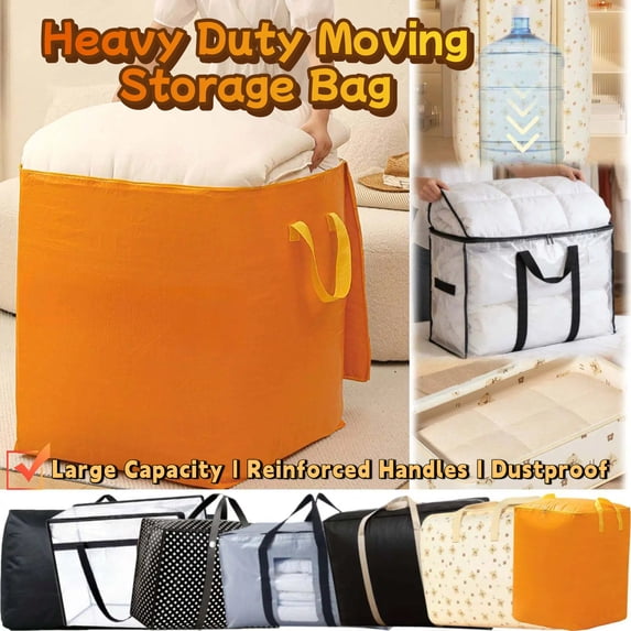 Large Capacity Moving Bag with Sturdy Handles, Heavy-Duty Waterproof Storage Container for Bedding, Quilts and Clothing, Sleek Travel Luggage Organizer, AKLJWH