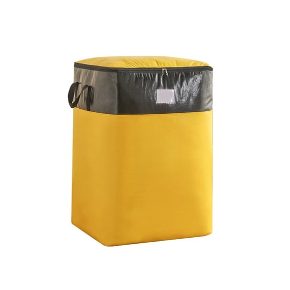 Large Capacity Moving Packing Bag Luggage Clothes Waterproof Quilt Storage Bag-Yellow L