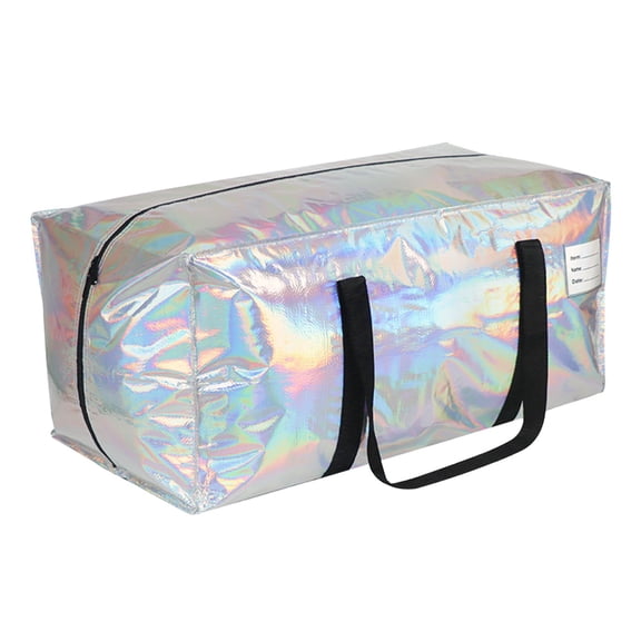 Large Capacity Moving Storage Bag,Water-Resistant Plastic with Double Zipper & Label Pouch,Space-Saving Foldable Design for Home Moving,Dorm Organizing,and Travel Packing  Holds 87 Liters