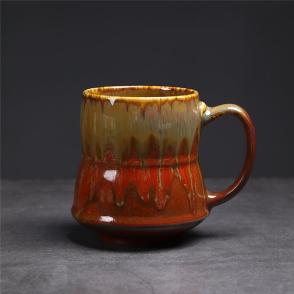 Large Capacity Mug Wholesale Middle Eastern Style Large Ceramic Cup Cross-Border Source Kiln Change Water Cup Retro Coffee Cup