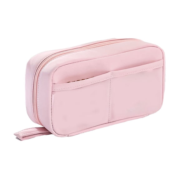 Large Capacity Multi Compartment Pencil Case, with Handle for Campus Office Travel Use