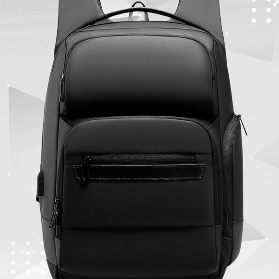 Large Capacity Multi-functional Waterproof Backpack For Business Travel,1856 Elegant Black