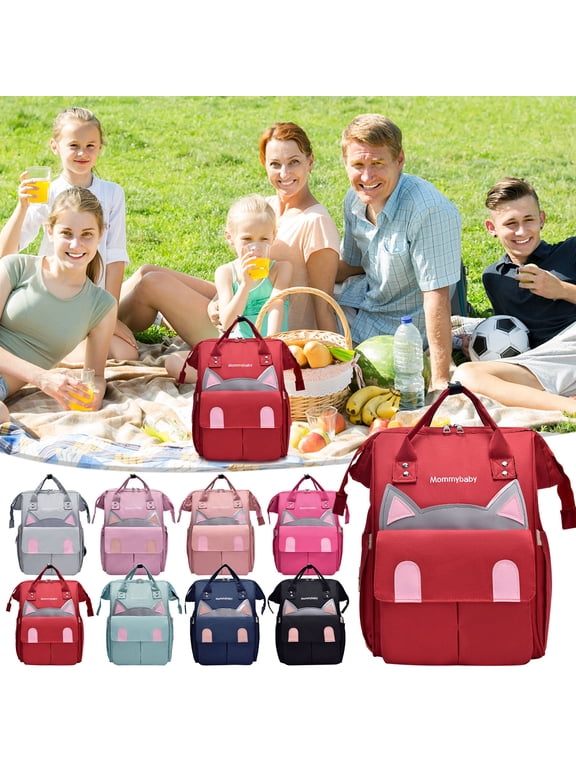 Large Capacity Multifunctional Mom and Baby Backpack with Insulated Bottle Holder, Anti-Theft Pocket, and Organized Storage for Outdoor Travel and Everyday Use