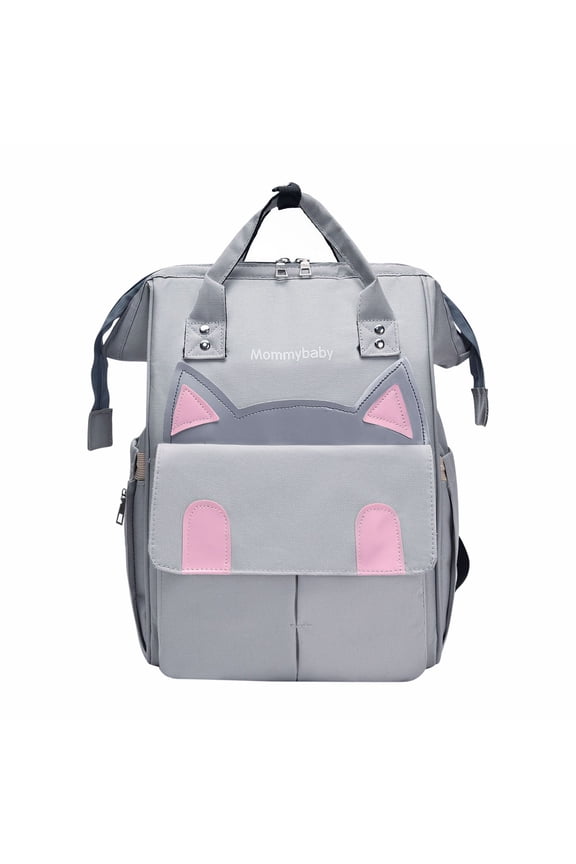Large Capacity Multifunctional Mommy Backpack, Insulated Bottle Compartment Nursing Rucksack, Multi Pocket Classified Storage Daypack for Parent Baby Outdoor Travel Daily Outing Organization