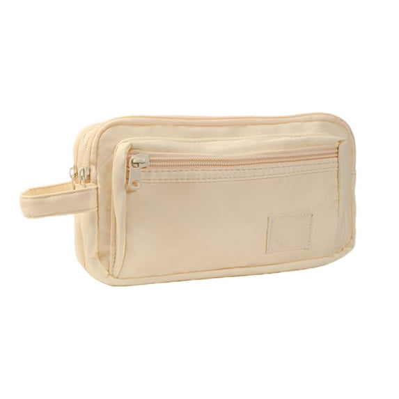 Large Capacity Multifunctional Pencil Case with Multiple Compartments, Waterproof Canvas Storage Bag for Organizing Stationery, Pens, Markers, and Accessories