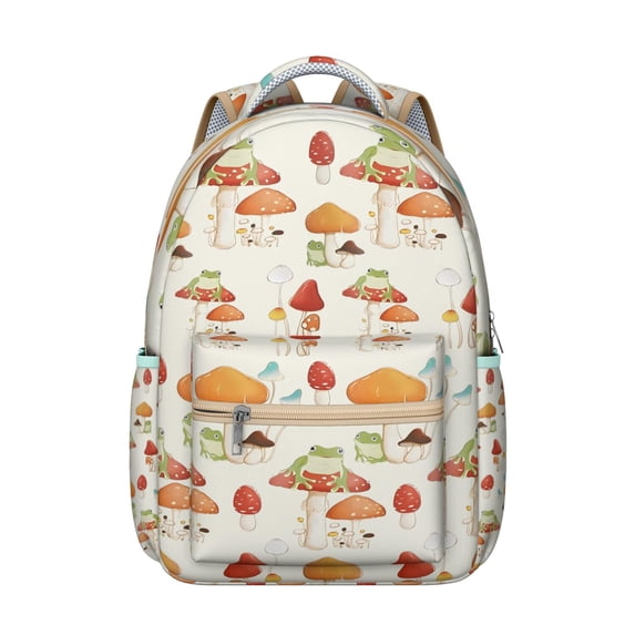Large Capacity Mushroom Backpack for College, Multi-Pocket Bookbag for School Students Laptop and Supplies, Reliable Daily Pack, Perfect Gift for Commute