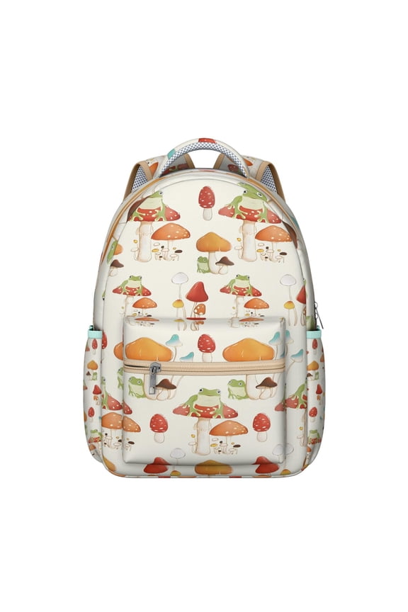 Large Capacity Mushroom Backpack for College, Multi-Pocket Bookbag for School Students Laptop and Supplies, Reliable Daily Pack, Perfect Gift for Commute