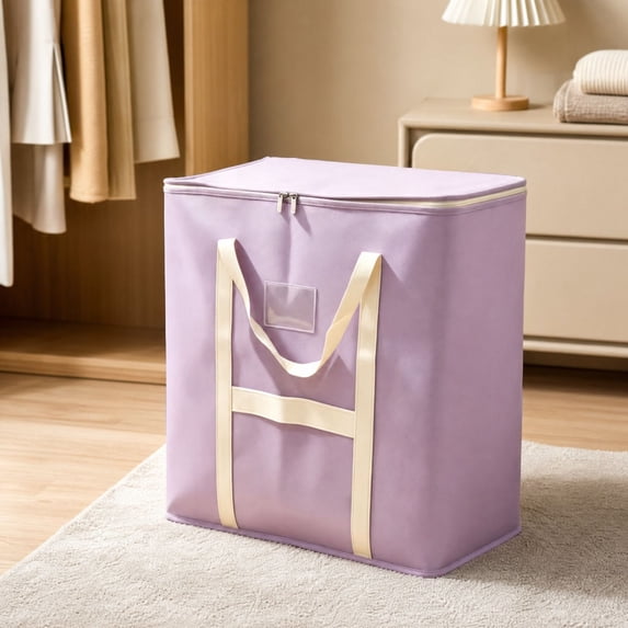 Large Capacity Non-Woven Quilt Storage Bag 15x15x15 Inch Foldable Clothes Blanket Storage Bin Cube Organizer Box for Moving