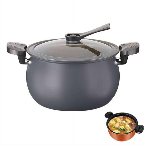 Large Capacity Non-stick Pressure Cooker, Versatile Micro-Pressure Cooking Pot,