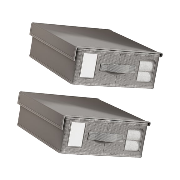 Large Capacity Nonwoven Bedding Storage Box With Removable Lid And Transparency Window For Bed Sheets Pillowcases Organiser