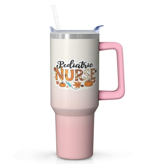Large Capacity Nurse Tumbler, 40oz Stainless Steel Mug with Handle, Keeps Liquids Hot for Hours, A Premium Nurse Gift for Women in Healthcare