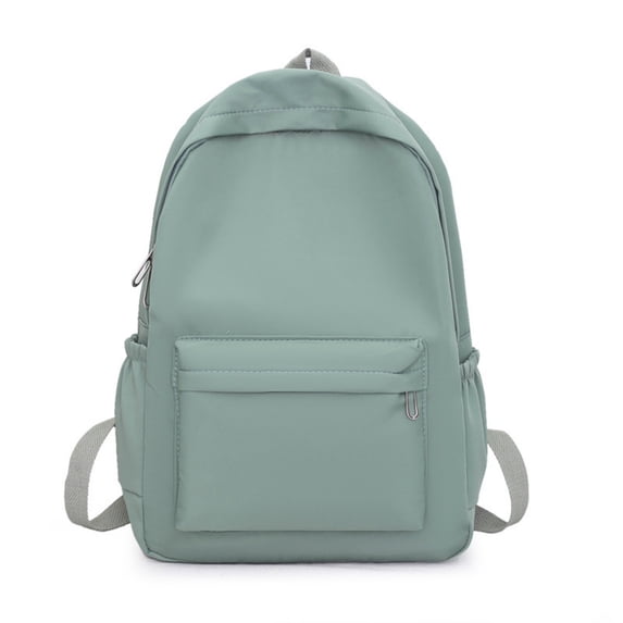 Large Capacity Nylon Backpack, Sage Green Lightweight Travel Rucksack with Laptop Compartment, Water Resistant Daypack for Work Commute College Students Unisex Casual School Bag