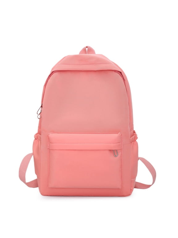 Large Capacity Nylon Backpack, Watermelon Red Lightweight Travel Daypack with Laptop Compartment, Minimalist School Book Bag for College Students & Commuters, 40x29x12cm