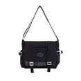 thumbnail image 1 of Large Capacity Nylon Messenger Bag for Students - Versatile Shoulder Crossbody Bag for Commuting, Travel & Sports, Water-Repellent, Lightweight, Multi-Layer Storage, 35x26x12cm, 1 of 6