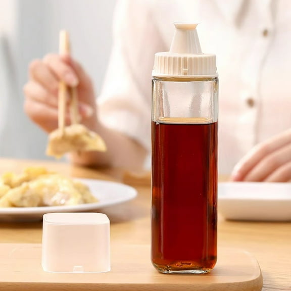 Large-Capacity Oil Jug, Leak-Proof Glass Oil Canister, No Dripping, Multi-Purpose for Vinegar/Spices, Easy to Use, Kitchen Restaurant Utensil
