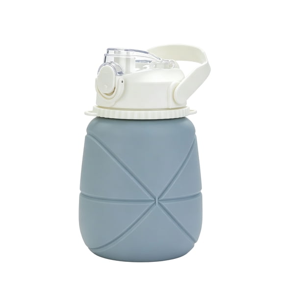 Large Capacity Outdoor Collapsible Water Bottle Portable Travel Jug with Foldable Handle and Secure Flip Lid for Hydration