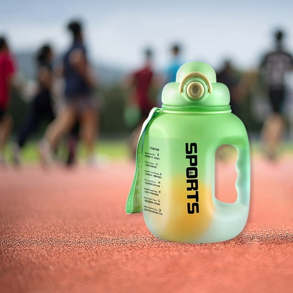 Large-Capacity Outdoor Fitness Water Bottle with Straw and Direct Drinking Modes, 87oz Plastic Kettle for Boys and Girls, Ideal for Exercise and Travel