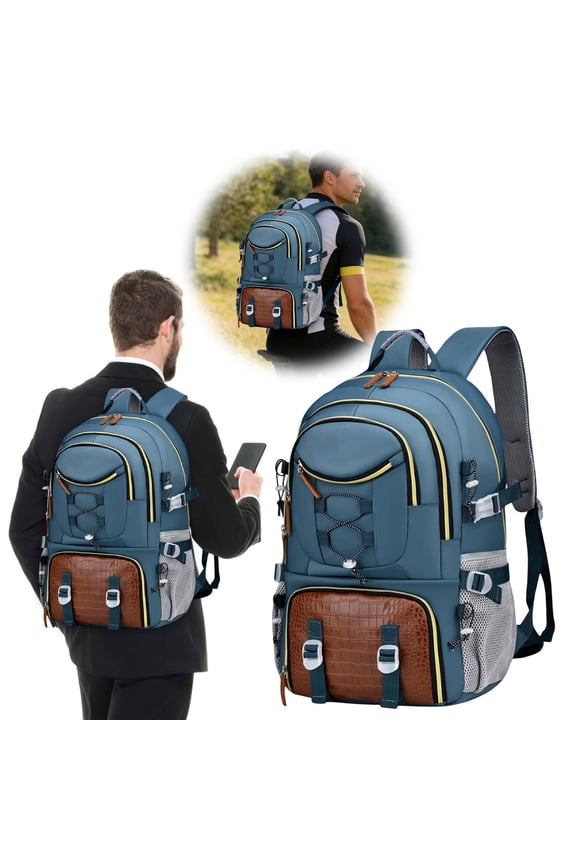 Large Capacity Outdoor Travel Backpack - Durable Nylon Hiking & Trekking Bag with Shoe Compartment, for Men & Women