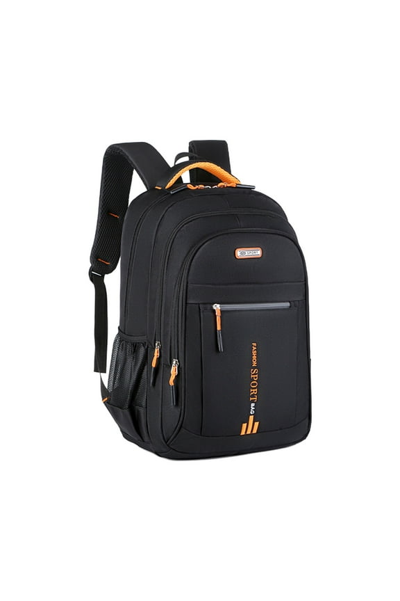 Large-Capacity Outdoor Travel Backpack, Multi-Pocket, for Laptop School Work Hiking Camping Student Daily Use ( Orange )