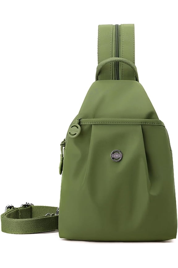 Large Capacity Oxford Cloth Convertible Backpack, Comfortable 2-in-1 Crossbody Bag for Commuting & Outdoor Use(LR Avocado Green 1 PCS)