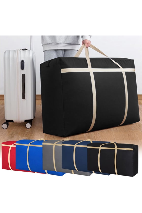 Large Capacity Oxford Cloth Luggage Bag, Durable Waterproof Travel Storage Bag for Luggage Packing, Moving, Camping & Long-Distance Trips, Foldable & Lightweight, 39.37*22.83*11.02in, Navy
