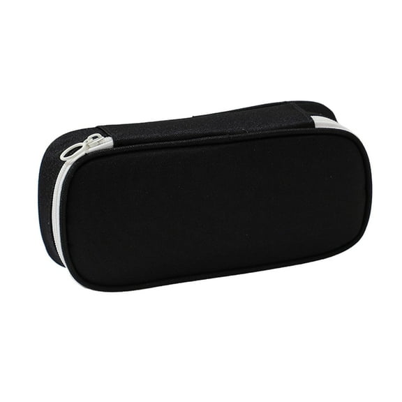 Large Capacity Oxford Cloth Pencil Case, Multi-Compartment Student Stationery Storage Bag, Durable Zipper Organizer for Pens and Makeup Brushes