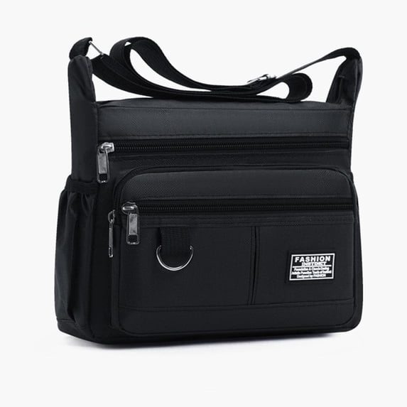 Large Capacity Oxford Shoulder Bag for Men, Casual Multi-layer Pocket Fashion Crossbody Messenger Bag, Waterproof & Wear-Resistant Business Travel Bag