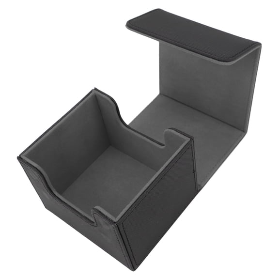 Large Capacity PU Leather Card Storage Box with Felt Lining and Magnetic Closure - Holds 130+ Standard Size Trading, Poker, or Tarot Cards Approx. 4.09 x 3.94 3.07 Inches