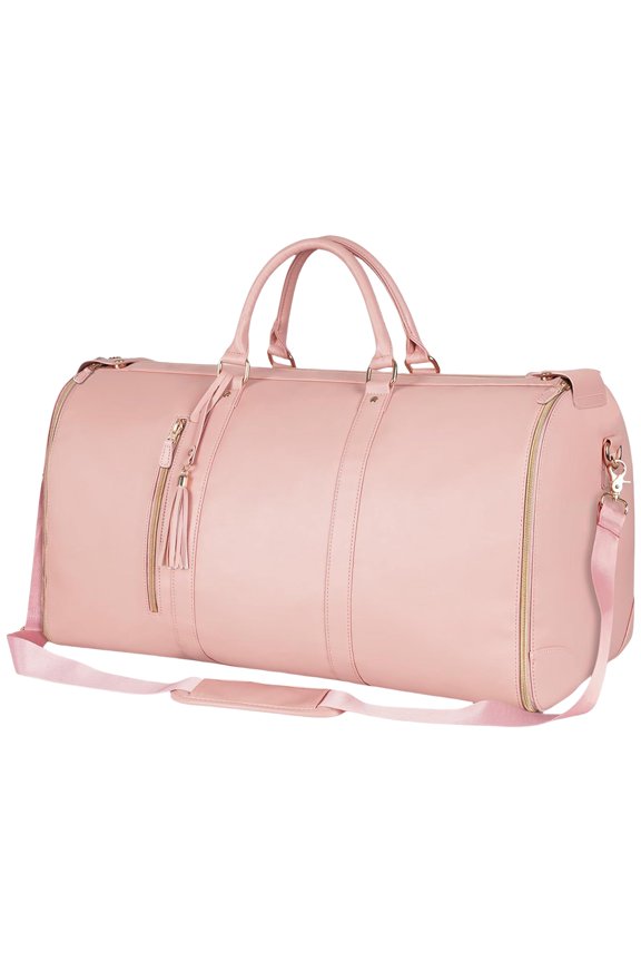 Large Capacity PU Leather Suit Travel Bag for Business Trips and Vacation Carry On Foldable Waterproof Garment Bag