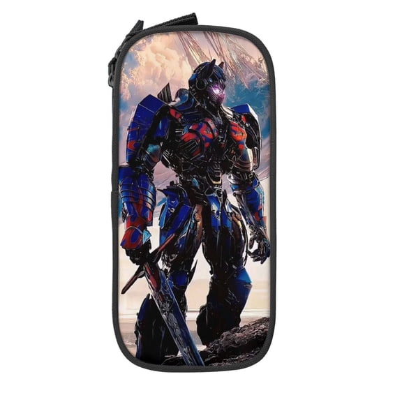 Large Capacity Pencil Box, Transformers Canvas Pen Case Cosmetic Storage Bag Black