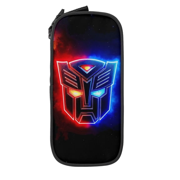Large Capacity Pencil Box, Transformers Canvas Pen Case Cosmetic Storage Bag Black