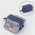 thumbnail image 1 of Large Capacity Pencil Case 4 Compartments, Pencil Pouch Bag with Zipper Portable Handle, Pen Case Bag Stationery Organizer for Office College School Adults, 1 of 6