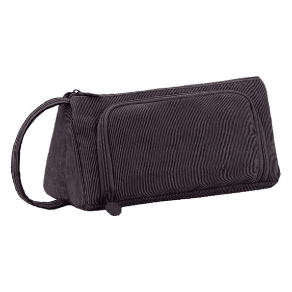Large Capacity Pencil Case 8.2 Inch, Multi Compartment Zipper Pen Pouch for Office Supplies Art Tools Stationery, Black