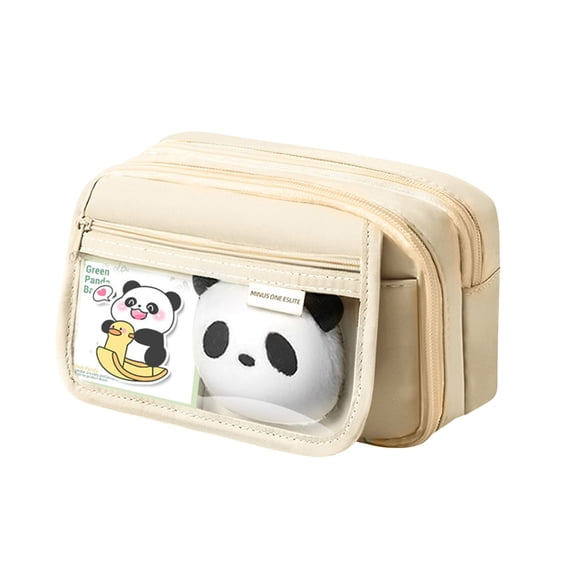 Large Capacity Pencil Case with 9 Compartments, Durable Canvas Material, Easy-to-Open Zippers, and Portable Design for Organizing Stationery Accessories
