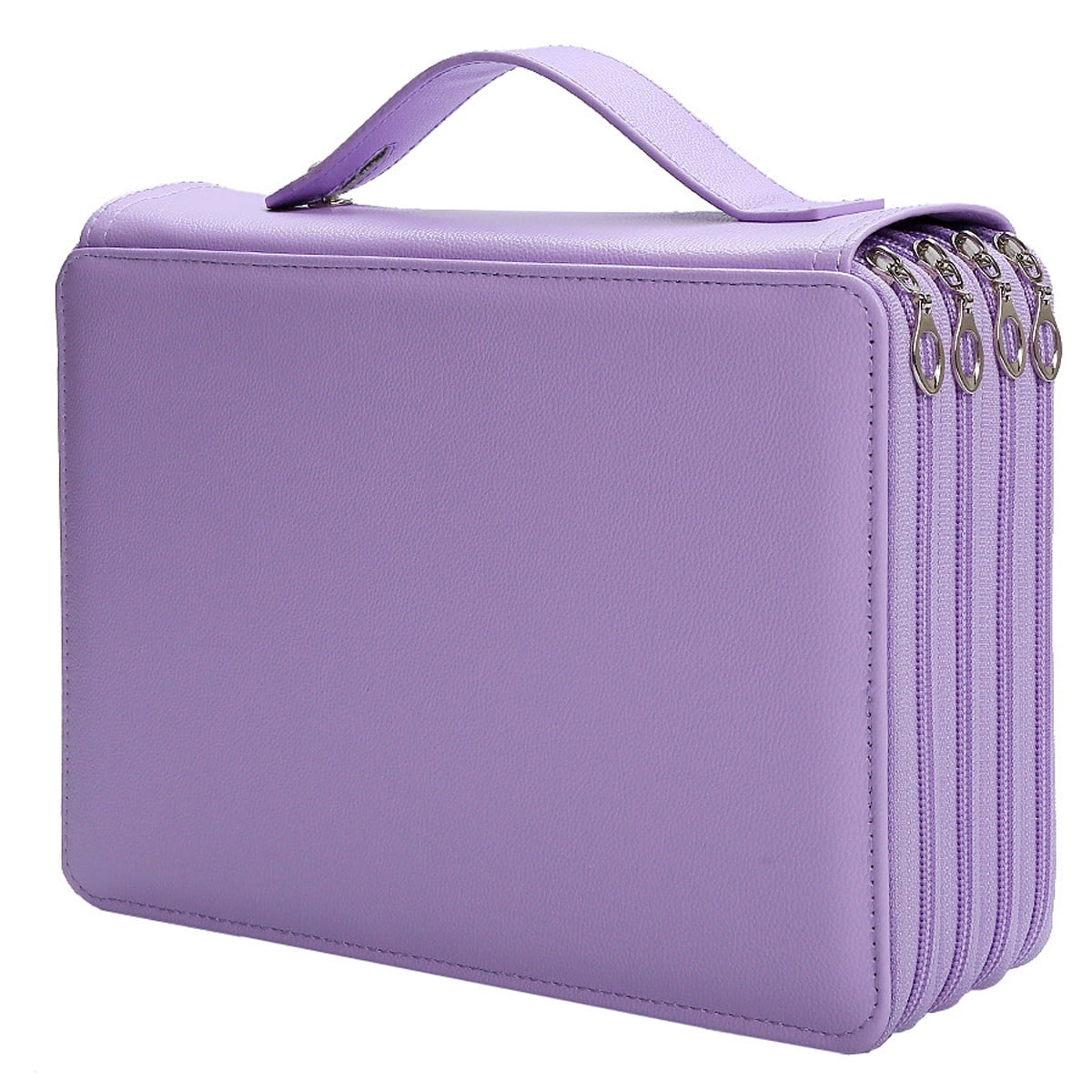 Clear Purple Pencil Case Stationery Storage Pen Bag For - Temu Italy