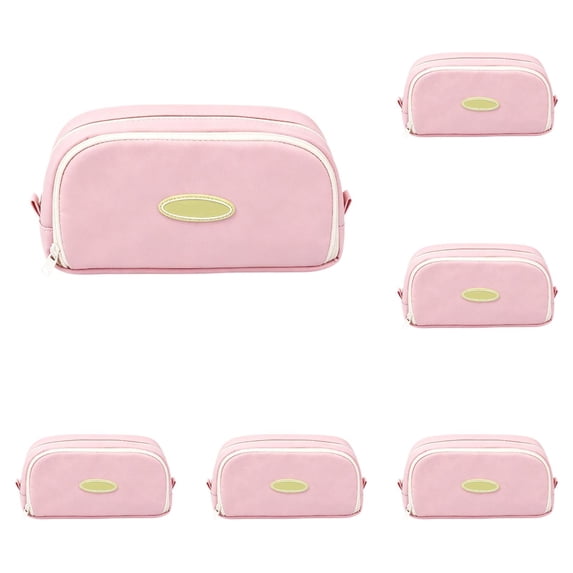 Large Capacity Pencil Case B — Double Layer Canvas Pen Bag with Wide Opening, Aesthetic Zip Pouch Stationery Organizer for Office and Travel