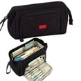thumbnail image 1 of Large Capacity Pencil Case Big Pencil Pouch Pen Bag With Zipper Cute Pencil Pouches Black, 1 of 7