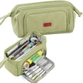 thumbnail image 1 of Large Capacity Pencil Case Big Pencil Pouch Pen Bag With Zipper Cute Pencil Pouches Green, 1 of 7