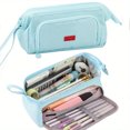 thumbnail image 1 of Large Capacity Pencil Case Big Pencil Pouch Pen Bag With Zipper Cute Pencil Pouches Sky Blue, 1 of 7