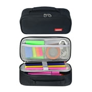 Large Capacity Pencil Case - Black, Pencil Bag, Pen Case, Protable Pencil Case Organizer for School, Office, and Travel