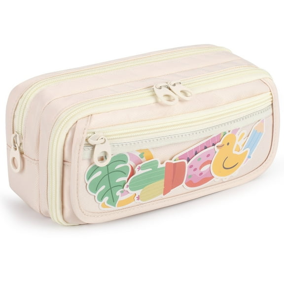 Large Capacity Pencil Case with Compartments, School Pencil Bags with Zipper, Big Storage Pen Bag for Teen Girl Boy Men Women, Adult Stationery Pen Bag for School College and Office
