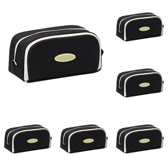 Large Capacity Pencil Case D — Double Layer Canvas Pen Bag with Wide Opening, Aesthetic Zip Pouch Stationery Organizer for Office and Travel
