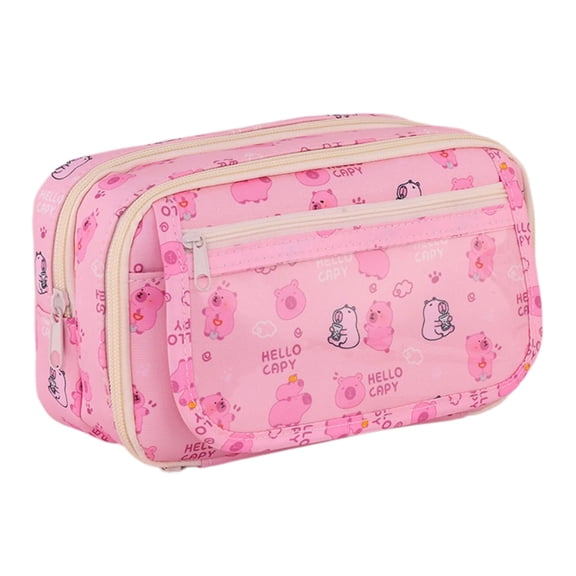 Large Pencil Case High Capacity Pen Holder Box Zippered Pencil Bag Marker Pouch