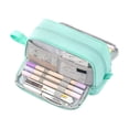 thumbnail image 1 of Large Capacity Pencil Case Japanese Stationery Double Solid Color Multifunctional Pen Box, 1 of 4